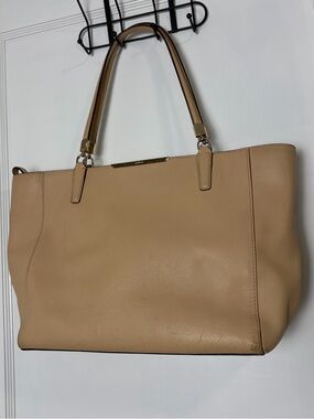 Coach Madison Tan Beige Leather Zip Top Tote Bag 29002